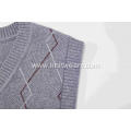 Boy's Knitted Diamond Front V-Neck School Vest